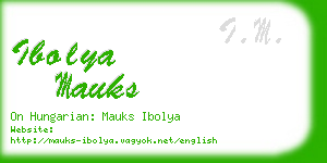 ibolya mauks business card